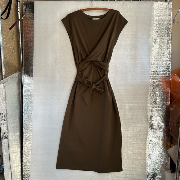 Modern Citizen Dresses & Skirts - Fei Organic Cotton Tie-Front Midi Dress. Large
